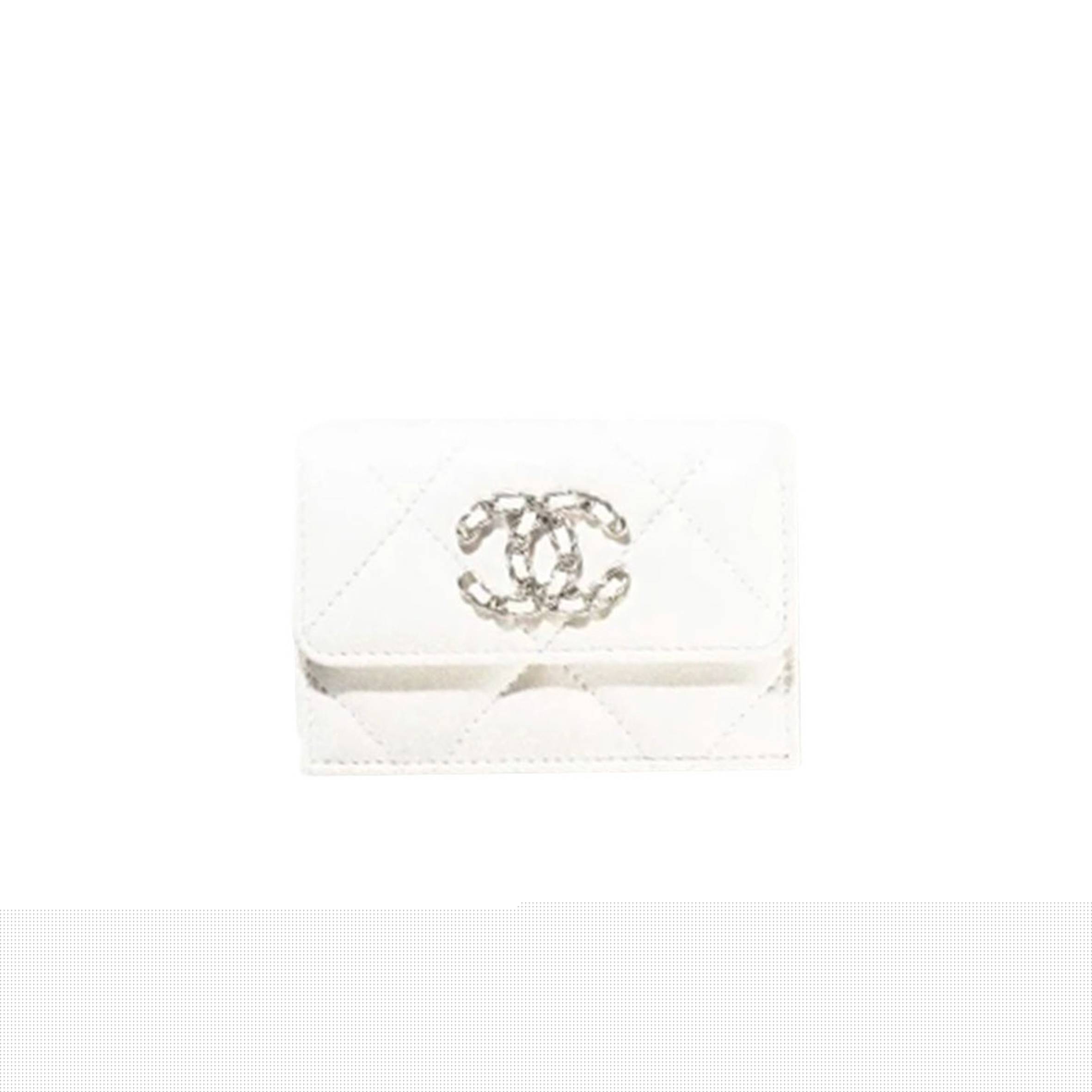 Ch*el 19 small flap wallet  ap1789 b07327 10601 (12*7.5*2.5cm)